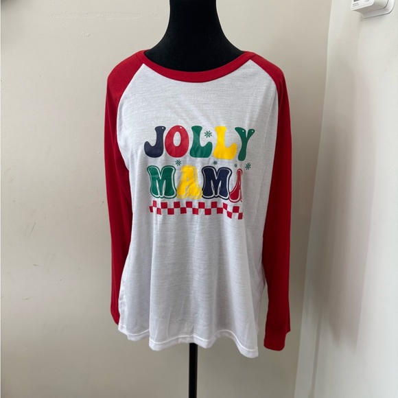 Jolly Mama Christmas ladies pajama top XL - Picture 3 of 4
